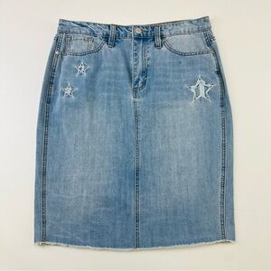 Buffalo denim star Ivy high rise pencil skirt Size 29” western coastal cowgirl